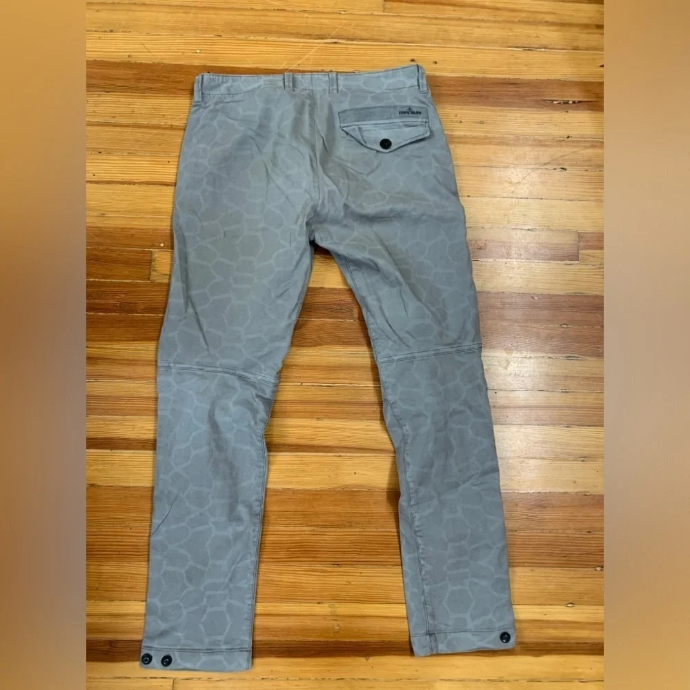Stone Island Vintage Tactical Gray Pattern Chino Pants Made in Italy Size 30